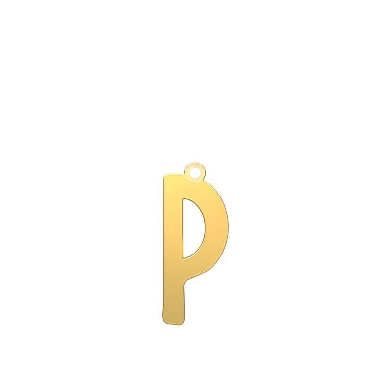 شمش نقره گالری طلا  توسطی مدل حرف p کد nsa05a05